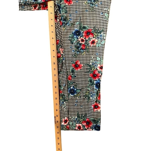 Jules & Leopold Capri Pant Women's L Multicolor Floral Elastic Waistband Pull-On - Picture 6 of 7